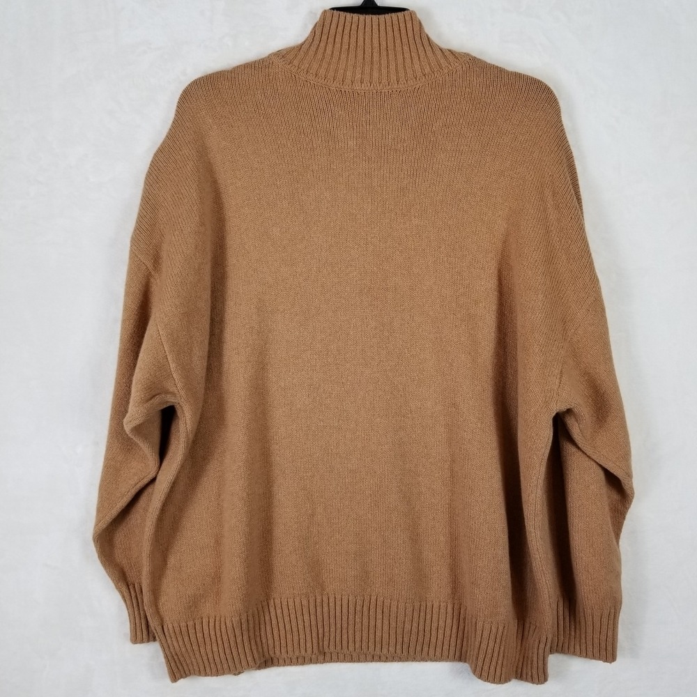 Gap Womens Mock Neck Sweater XL Camel Brown Cotton Blend Knit 483757-06-1 NEW - Picture 2 of 8